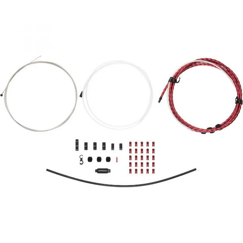 Jagwire Schaltzugset Road & Mountain Elite Link 1x Rot - Kompressionsfreie Schaltperformance