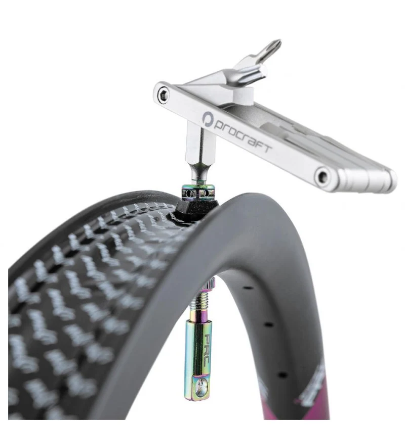 Procraft Tubeless-Ventile 50 mm Lila - 7071 Aluminium mit austauschbarer Gummibasis