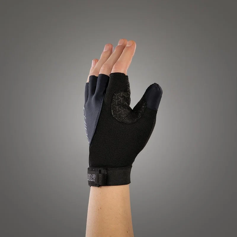 CHIBA Argon II Rollstuhlhandschuhe XL Schwarz mit Gelpolster