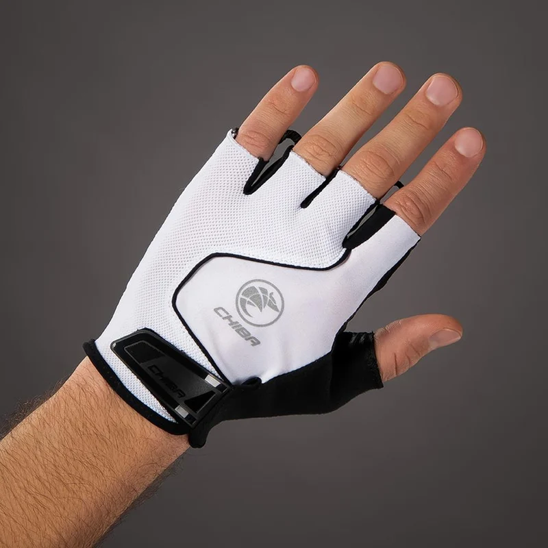 CHIBA Cool Air - Radhandschuhe XS weiß, atmungsaktiv mit Gelpolsterung