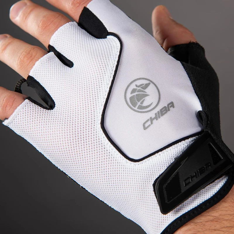 CHIBA Cool Air - Radhandschuhe XS weiß, atmungsaktiv mit Gelpolsterung