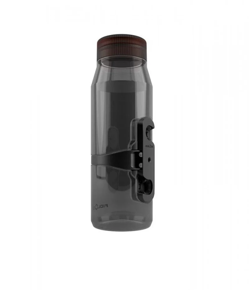 Fidlock TWIST bottle 700 life Set mit Bike Base, 700 ml, robustes Tritan, magnet-mechanische Halterung, große Trinköffnung, transparent schwarz