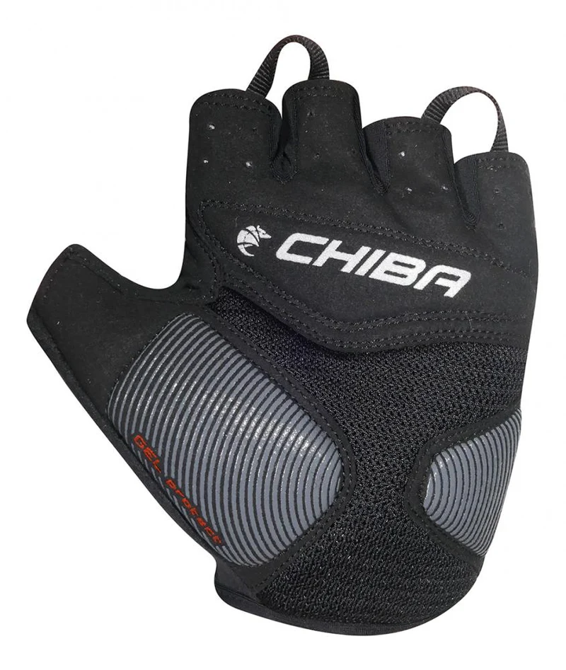 CHIBA Gel Air - Radhandschuhe kurz, weiß, Größe L, mit Gelpolsterung