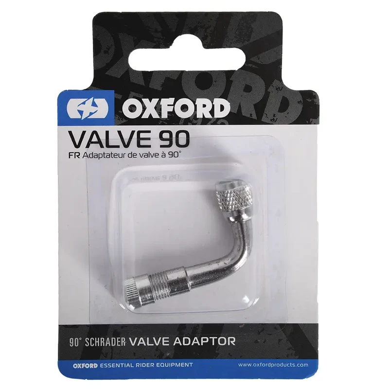 Oxford Motorcycle 90 Degree Valve Adaptor