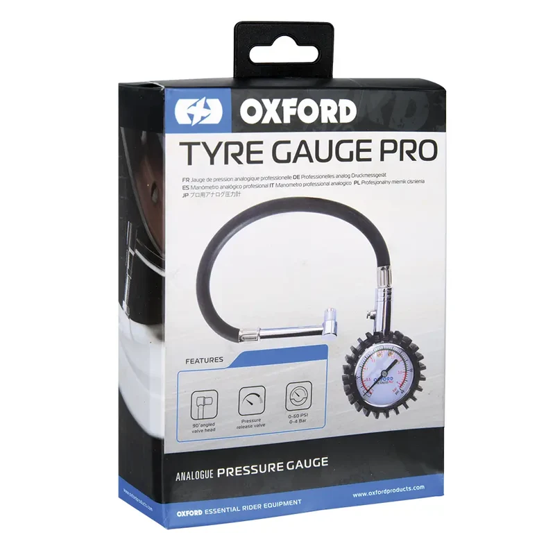 Oxford Dial Motorcycle Tire Pressure Gauge