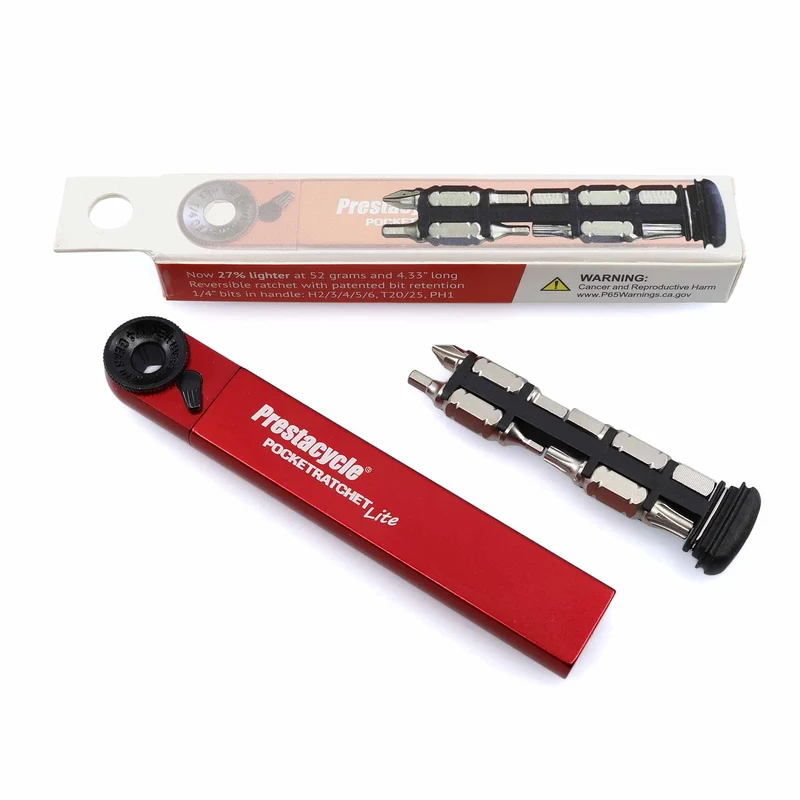 Prestacycle PocketRatchet Lite – Taschen-Multitool mit im Griff aufbewahrten Bits
