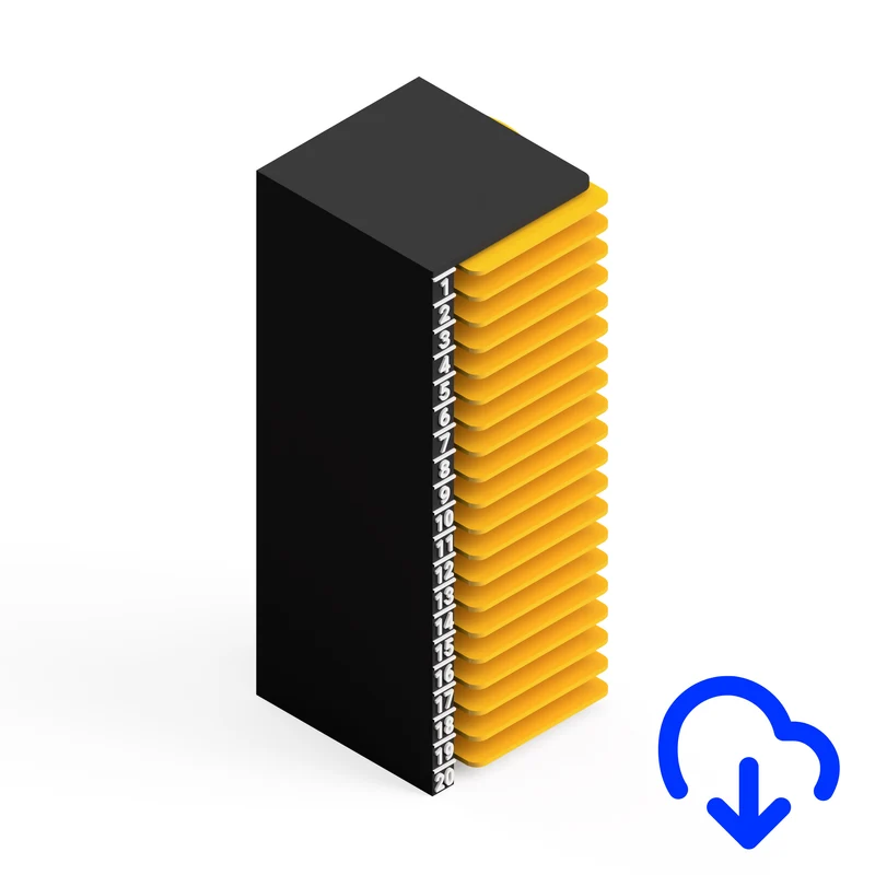 Tool Tag Tower CAT40 - 3D Model