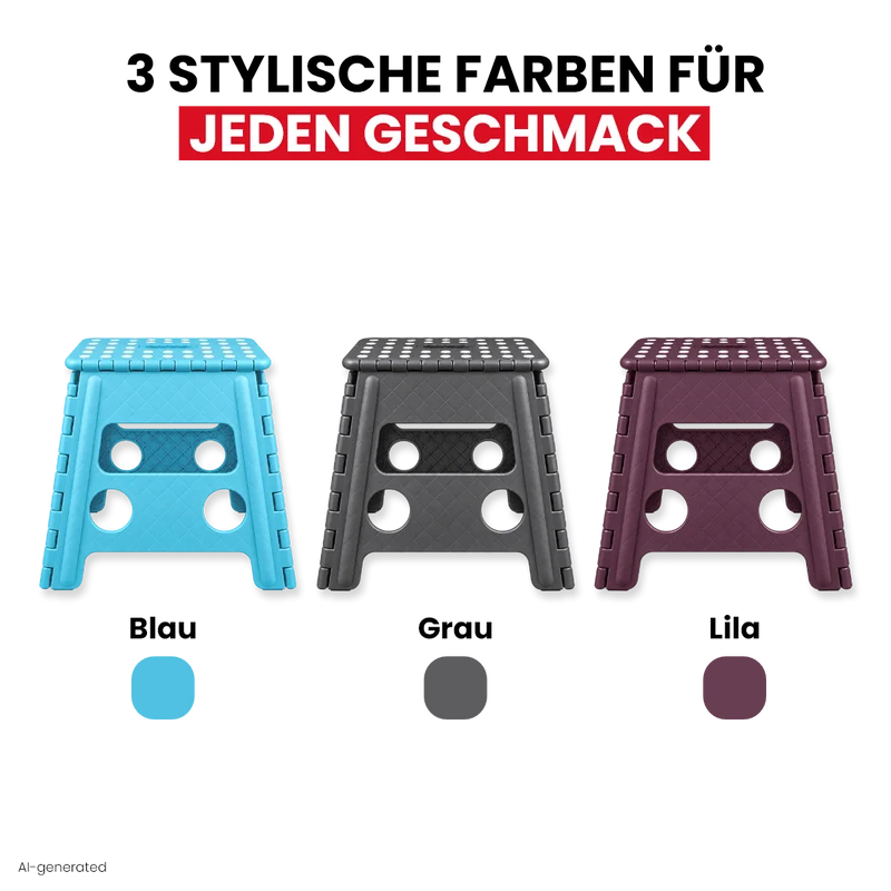 Klappbarer Tritthocker grau