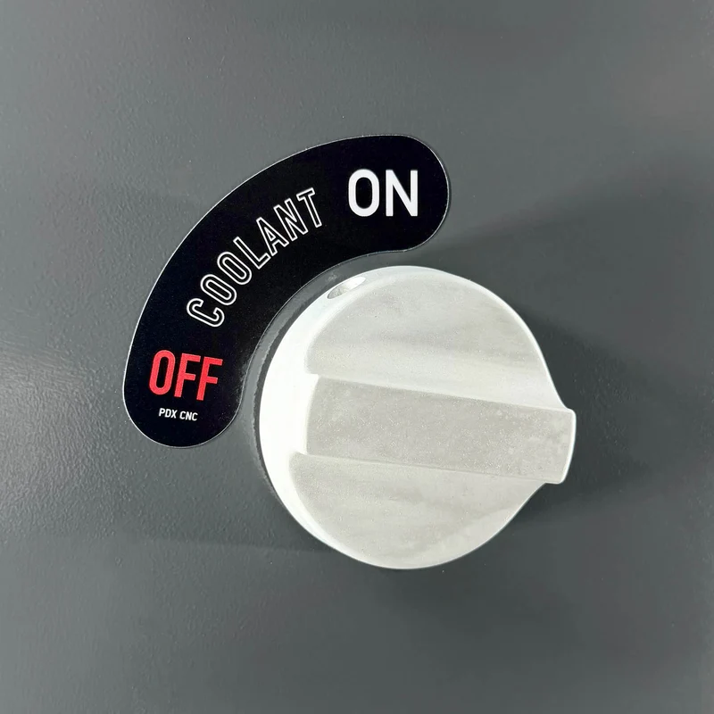 Haas CNC Flood Coolant Control Decal