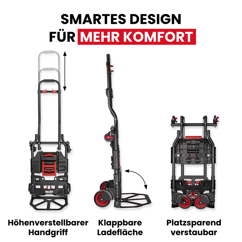 2-in-1 Transportwagen und -karre, inkl. elastischer Fixierbänder