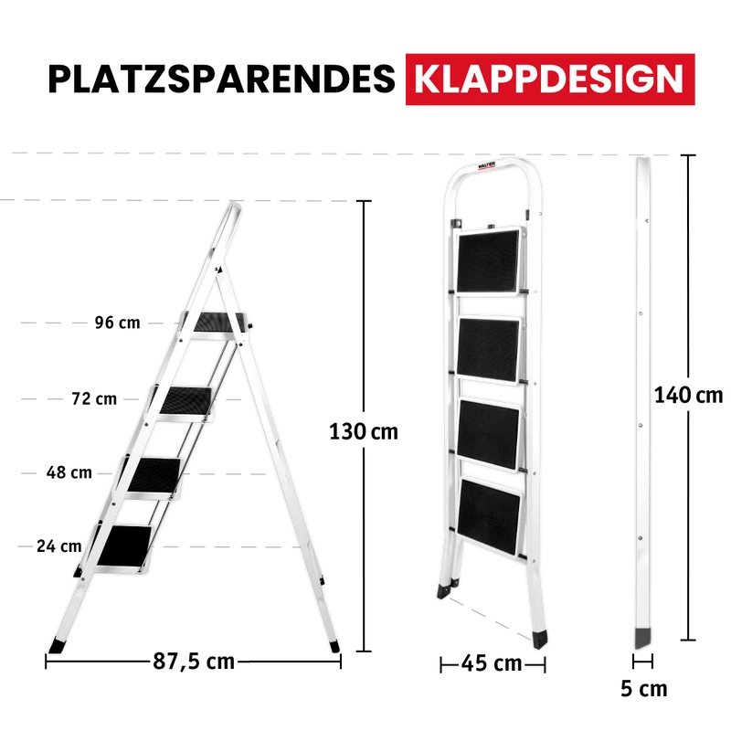 4-Stufen Leitertritt, klappbar