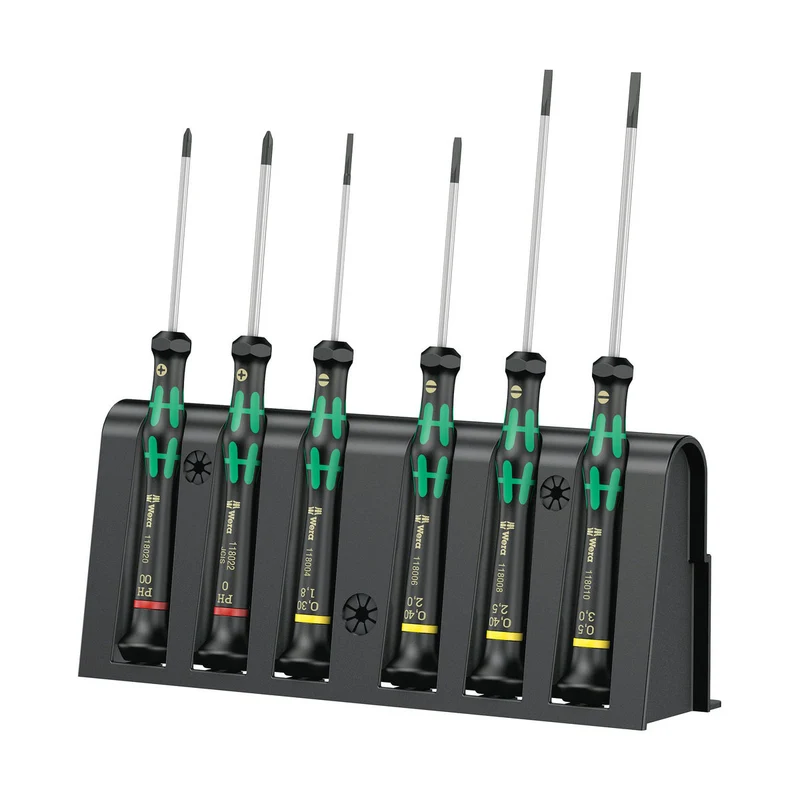Wera 2035/6 A Screwdriver Set and Rack, 6 pc