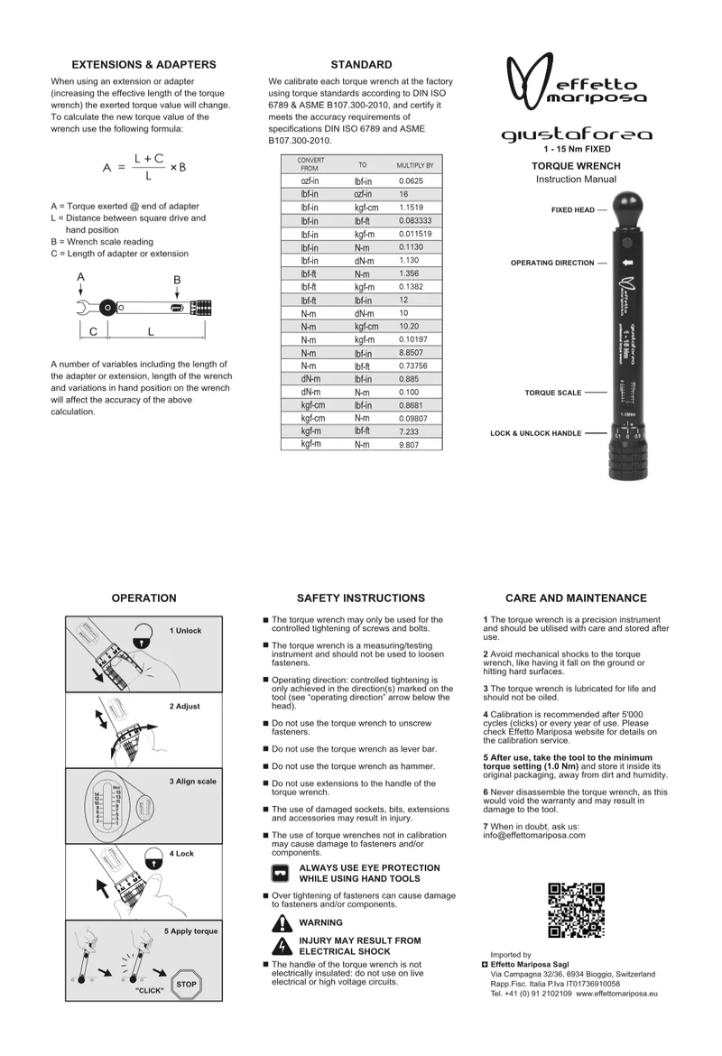 Giustaforza 1-15 Fixed - Torque wrench