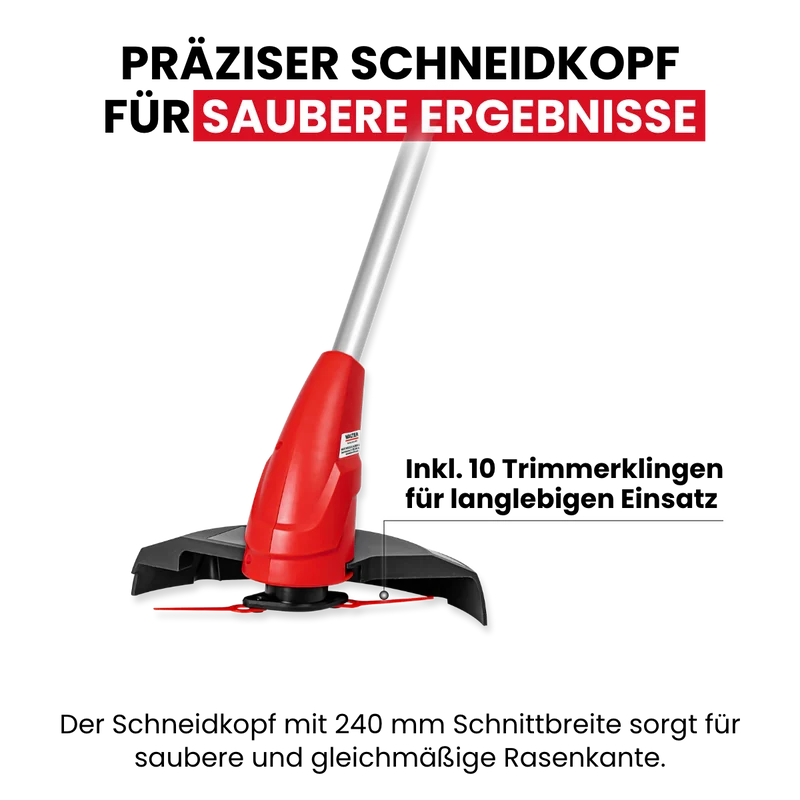 Akku-Rasentrimmer 12 V mit 2 Akkus