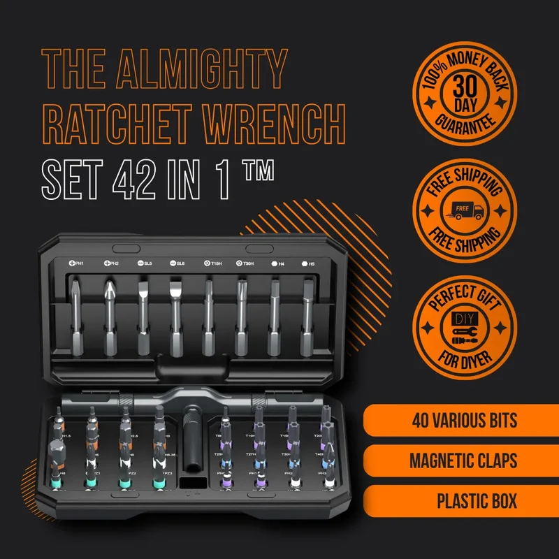 The Almighty Ratchet Wrench™ Set 42 in 1