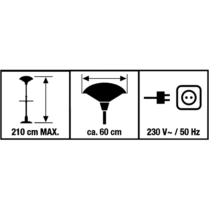 Halogen Terrassenstrahler mit Rädern
