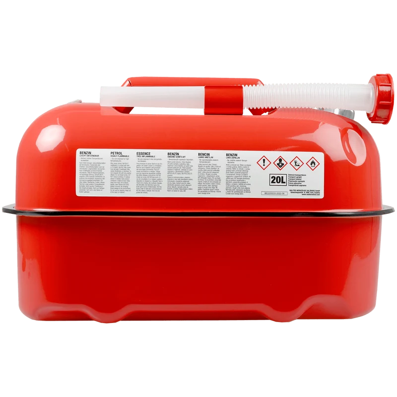 Horizontaler Benzinkanister mit Trichter Set 20 L 2-tlg.
