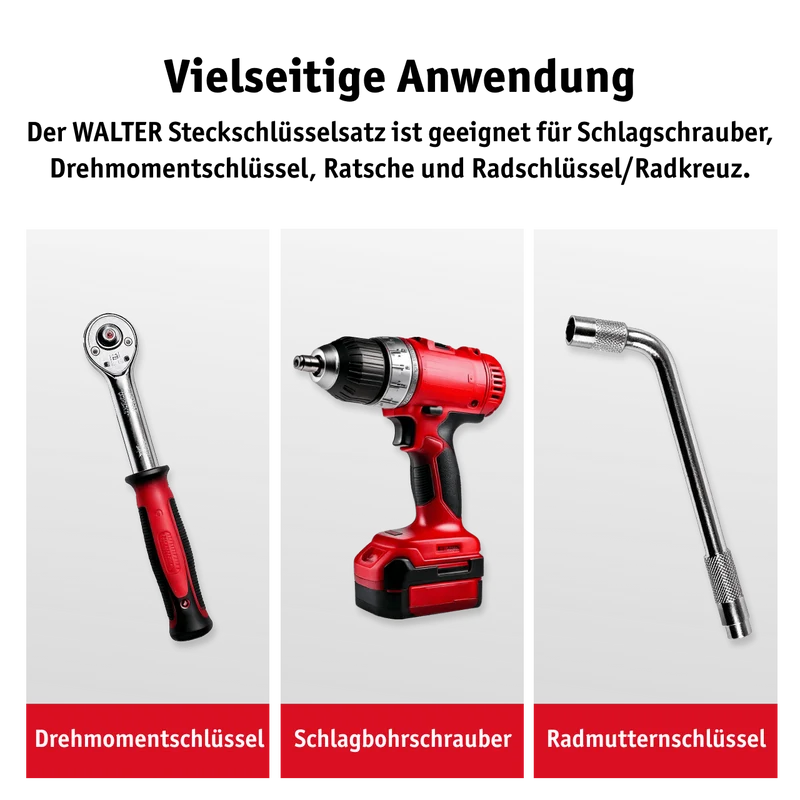 Drehmomentschlüssel-Set mit Schoneinsätze