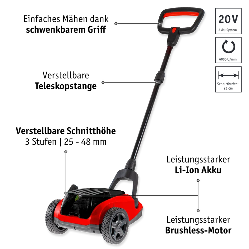Handrasenmäher 20 V (bürstenloser Motor)