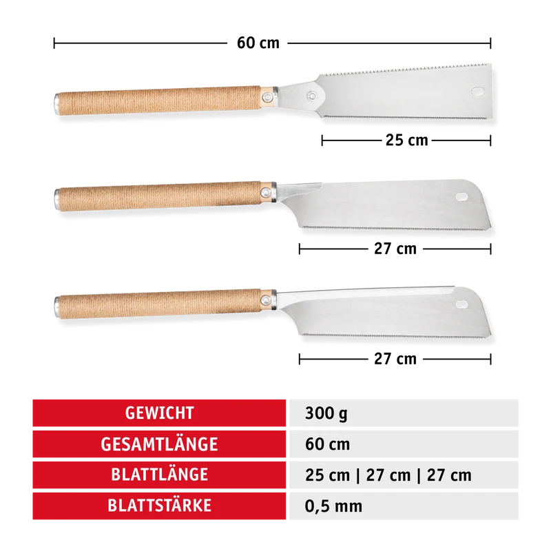 Japansäge "Dozuki" + "Ryoba" + "Kataba"