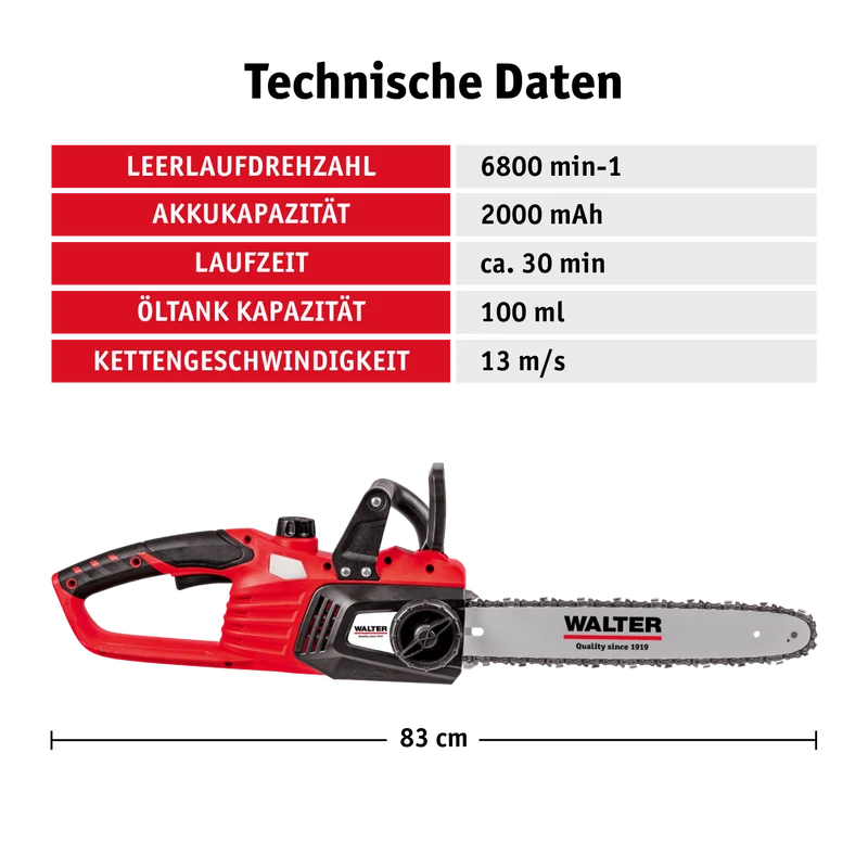 Li-Ion Akku-Kettensäge 40 V "Brushless"
