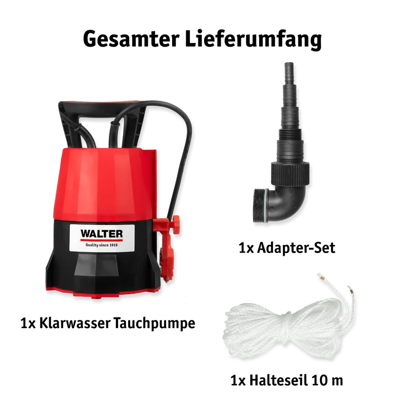 Klarwasser Tauchpumpe "extra flach" 400 W