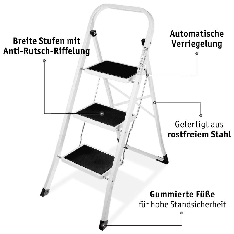 3-Stufen Leitertritt, klappbar